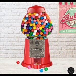 Red Gumball Machine Candy Dispenser - Decorative Party Centerpiece
